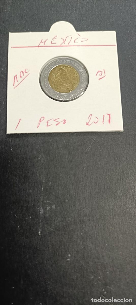 Monedas antiguas de Am&eacute;rica: MEXICO 1 PESO 2017 MBC KM=603 (BIMETALICA)