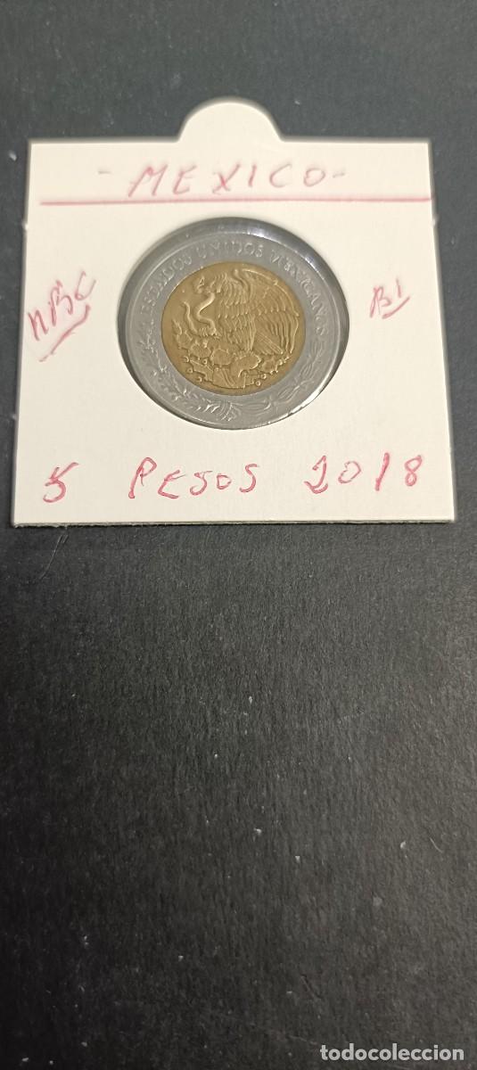 Monedas antiguas de Am&eacute;rica: MEXICO 5 PESOS 2018 MBC KM=605 (BIMETALICA)