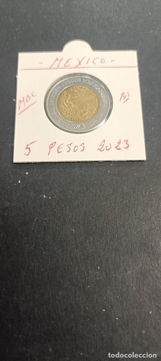 Monedas antiguas de Am&eacute;rica: MEXICO 5 PESOS 2023 MBC KM=605 (BIMETALICA)