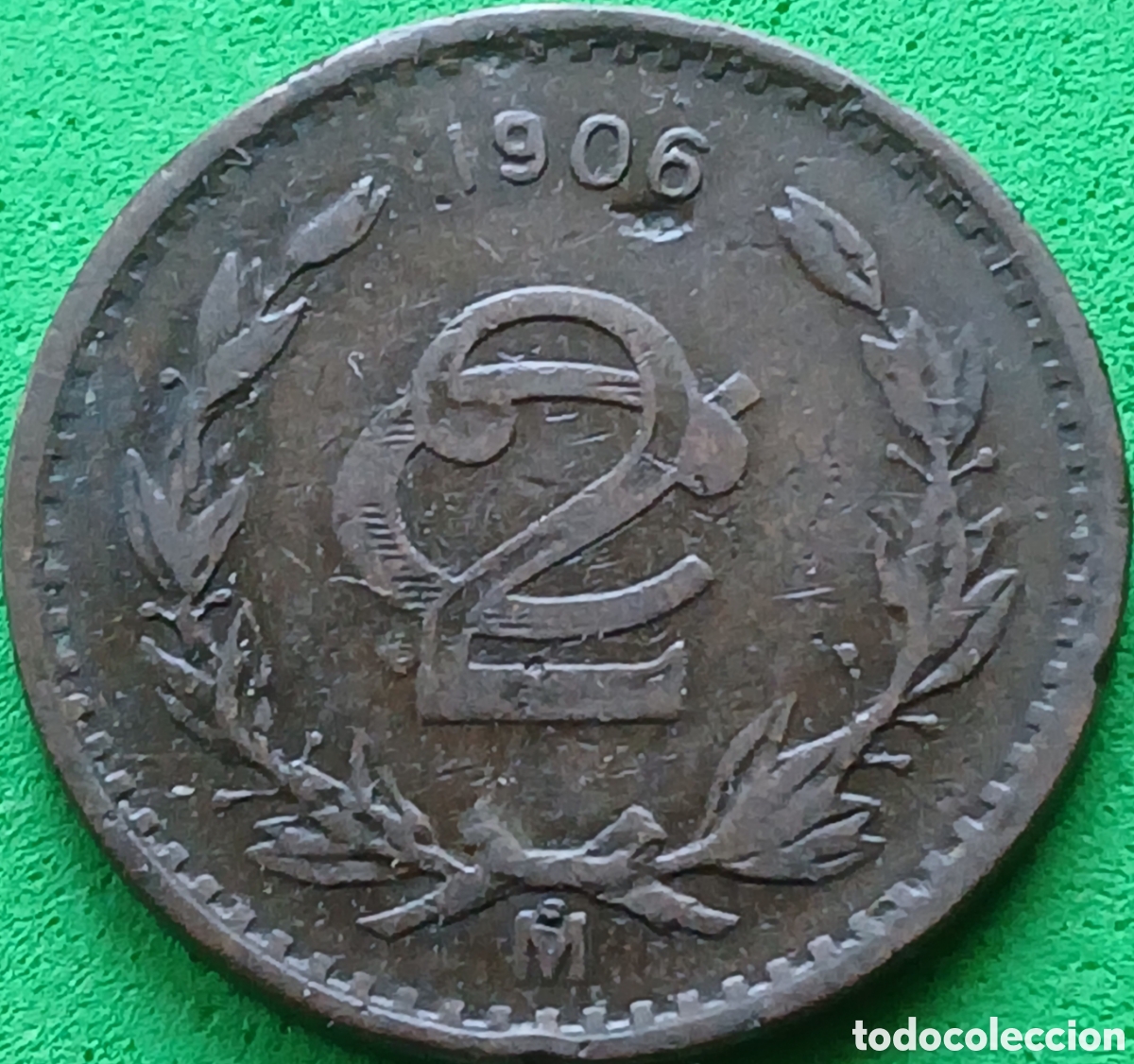 Monedas antiguas de Am&eacute;rica: M&eacute;xico 2 centavos 1906 km#419 ESCASA!