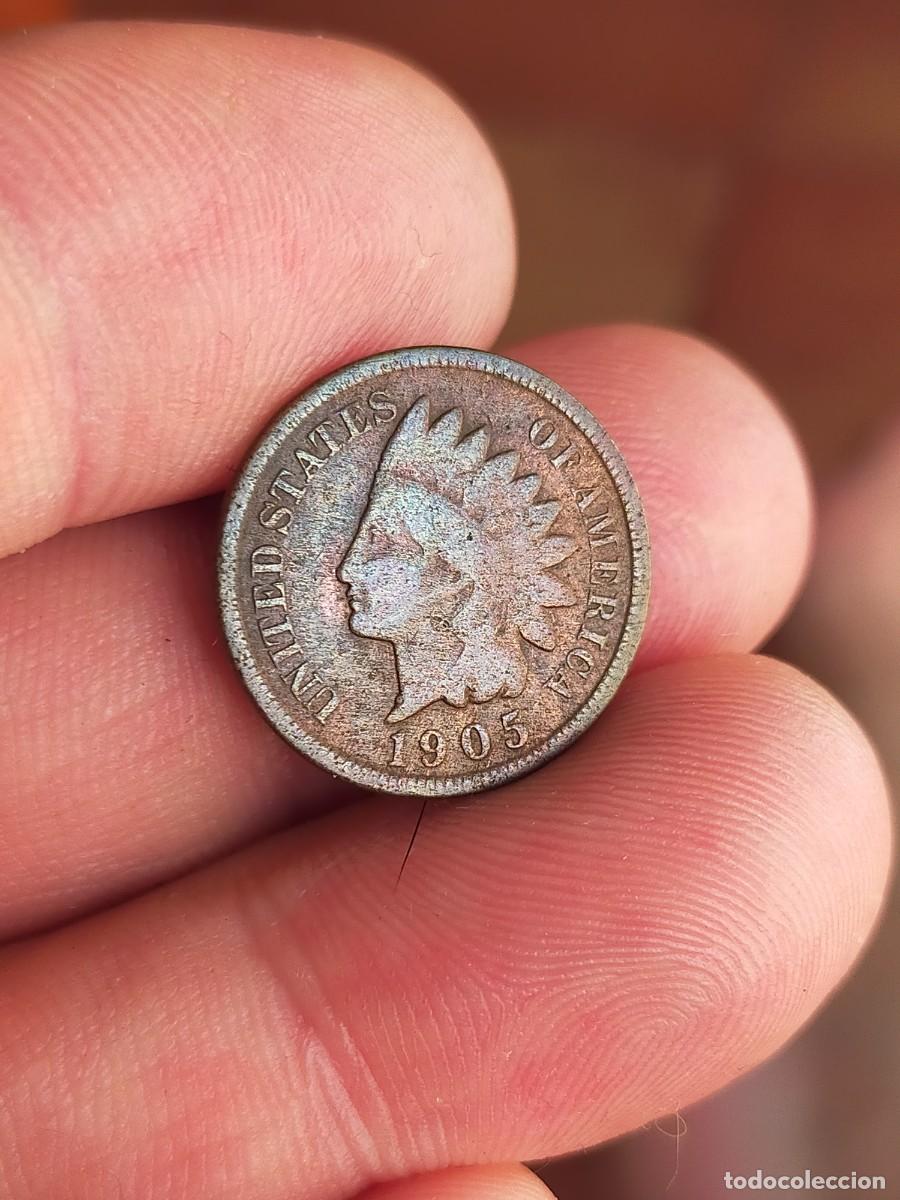 Monedas antiguas de Am&eacute;rica: MONEDA DE 1 UN CENTAVO CENT 1905 USA ESTADOS UNIDOS AMERICA USA BUENA CONSERVACION