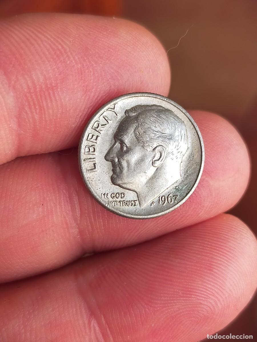 Monedas antiguas de Am&eacute;rica: MONEDA DE 10 DIEZ DIME CENTAVOS CENTS 1967 USA ESTADOS UNIDOS AMERICA BUENA CONSERVACION