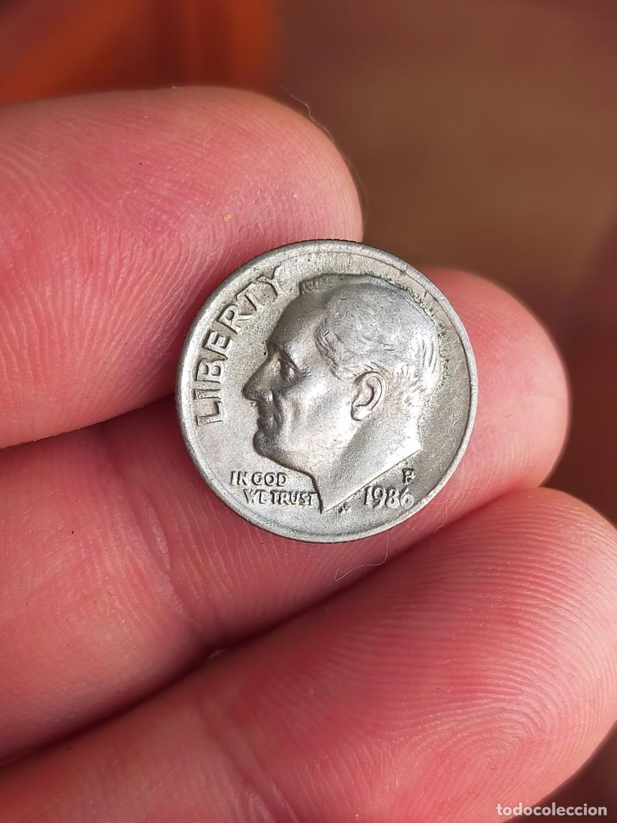 Monedas antiguas de Am&eacute;rica: MONEDA DE 10 DIEZ DIME CENTAVOS CENTS 1986 P USA ESTADOS UNIDOS AMERICA BUENA CONSERVACION