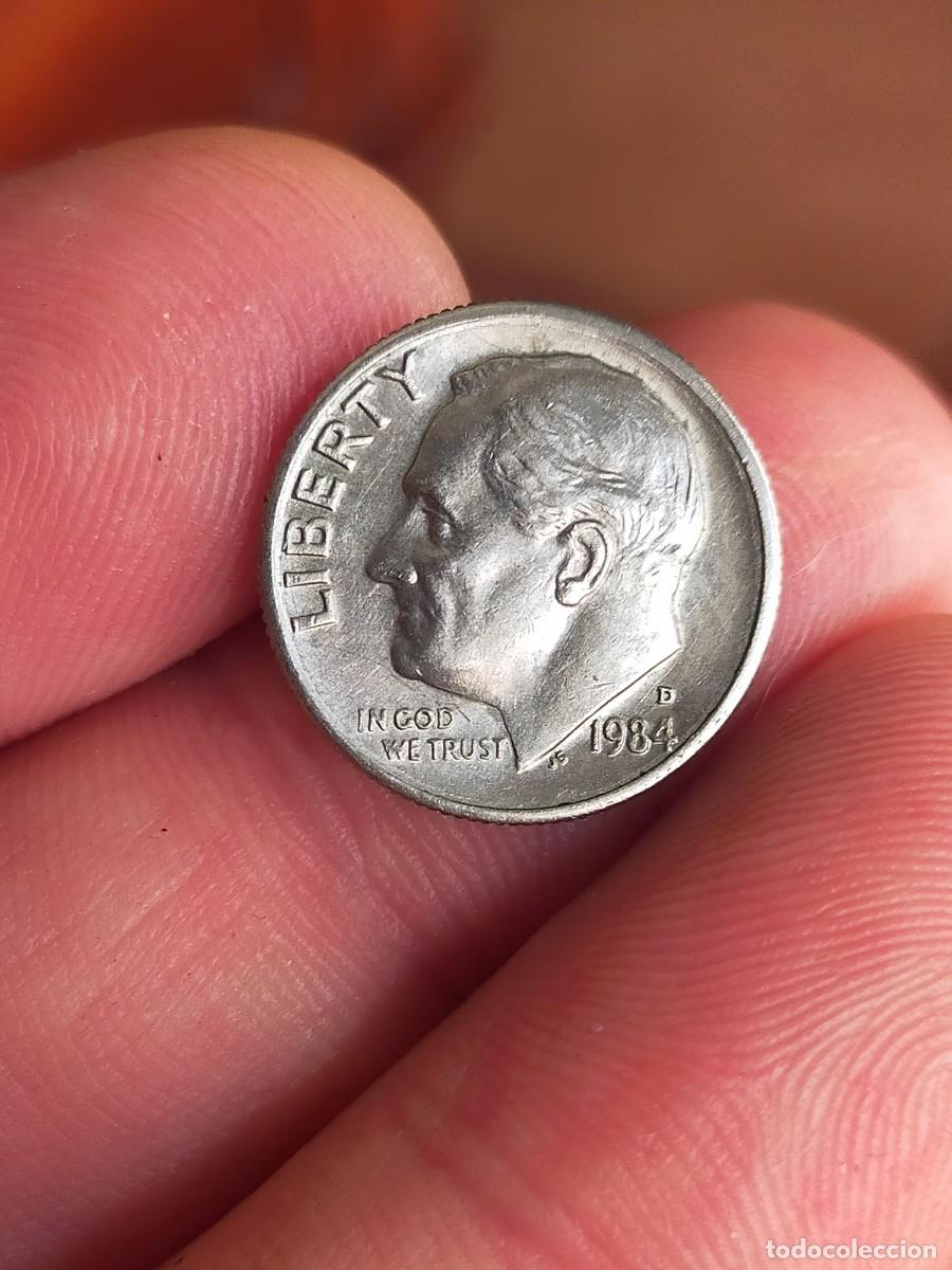 Monedas antiguas de Am&eacute;rica: MONEDA DE 10 DIEZ DIME CENTAVOS CENTS 1984 D DENVER USA ESTADOS UNIDOS AMERICA BUENA CONSERVACION