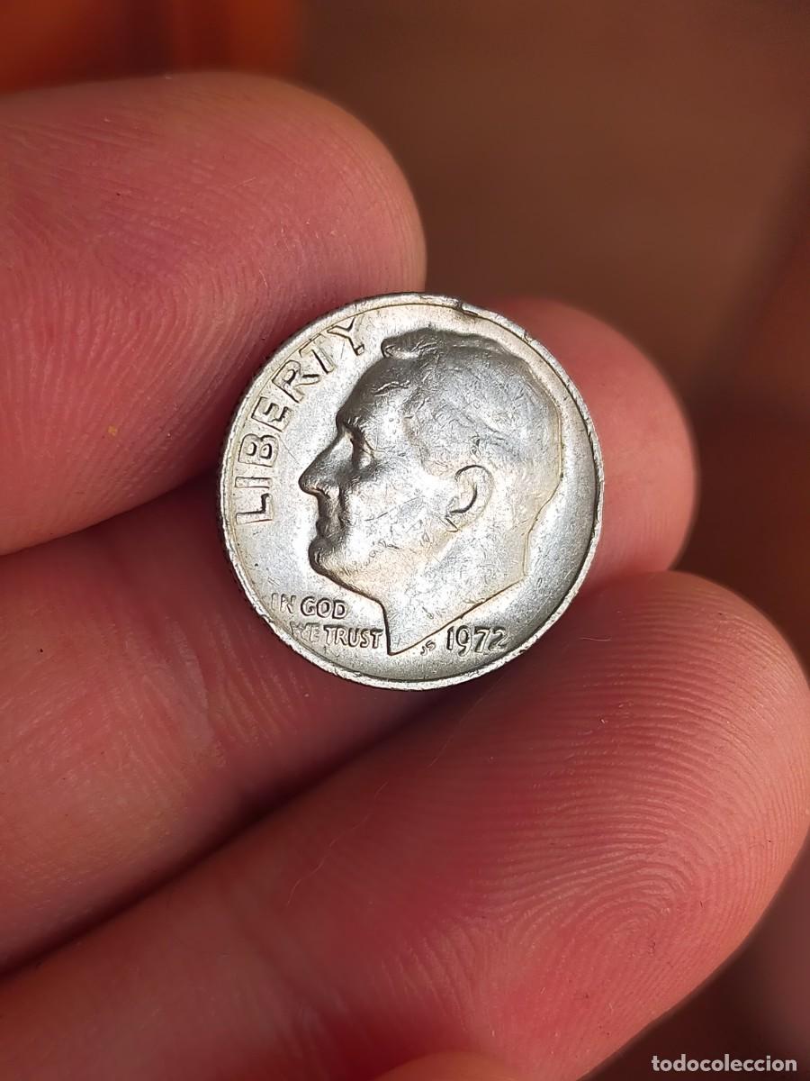 Monedas antiguas de Am&eacute;rica: MONEDA DE 10 DIEZ DIME CENTAVOS CENTS 1972 USA ESTADOS UNIDOS AMERICA BUENA CONSERVACION