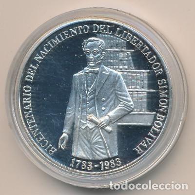Monedas antiguas de Am&eacute;rica: 100 Bol&iacute;vares de Plata PROOF. Venezuela, 1983.