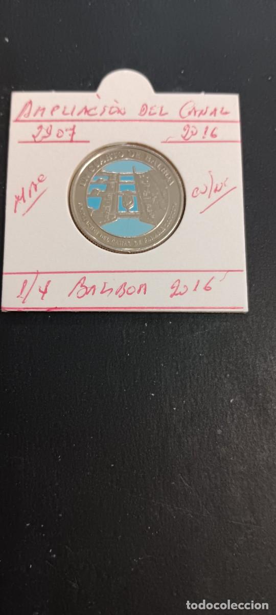 Monedas antiguas de Am&eacute;rica: PANAMA 1/4 BALBOA 2016 MBC KM=NEW(COLOREADA)AMPLIACI&Oacute;N DEL CANAL 2007-16