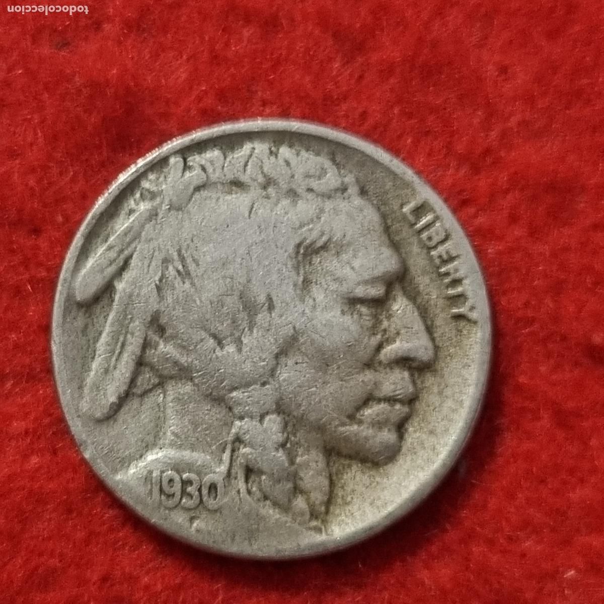 Monedas antiguas de Am&eacute;rica: MONEDA 5 CENTAVOS ESTADOS UNIDOS 1930 MBC ORIGINAL C38