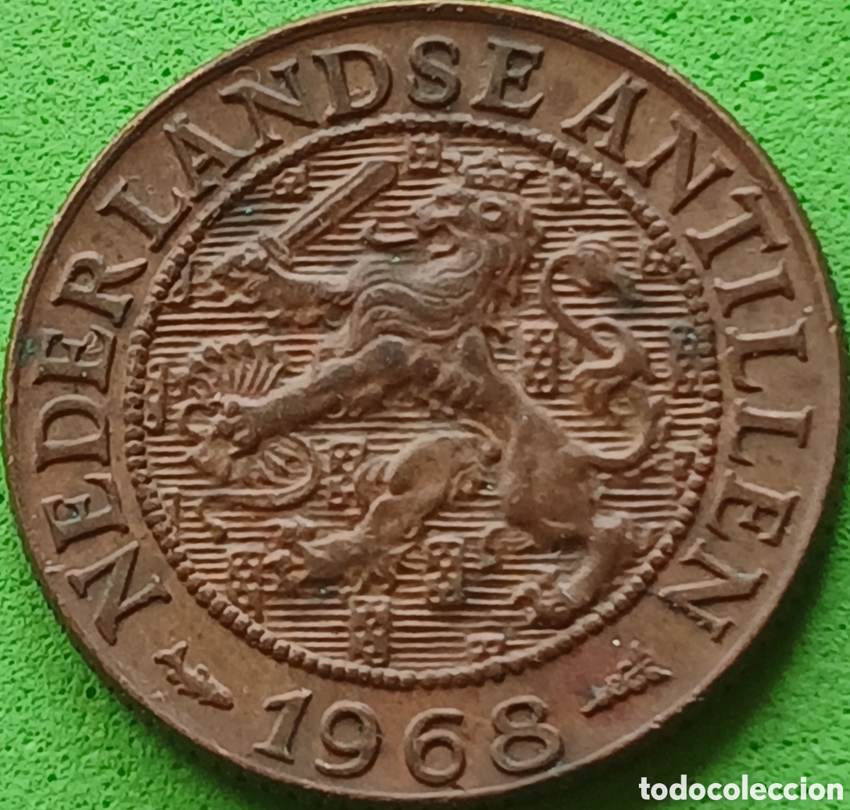 Monedas antiguas de Am&eacute;rica: Antillas Neerlandesas 1 cent 1968 km#1 ceca &rdquo;Pez&rdquo;antes de la fecha