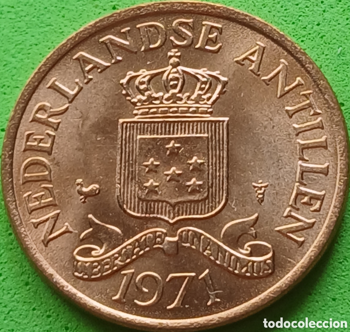 Monedas antiguas de Am&eacute;rica: Antillas Neerlandesas 2&frac12; cent 1971 km#9
