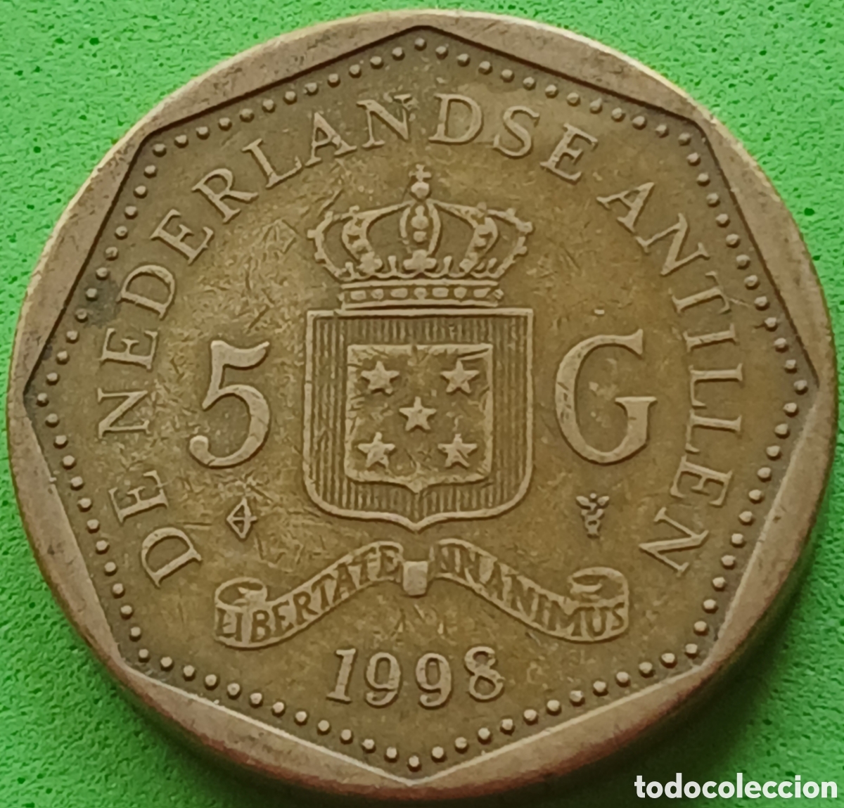 Monedas antiguas de Am&eacute;rica: Antillas Neerlandesas 5 gulden 1998 km#43