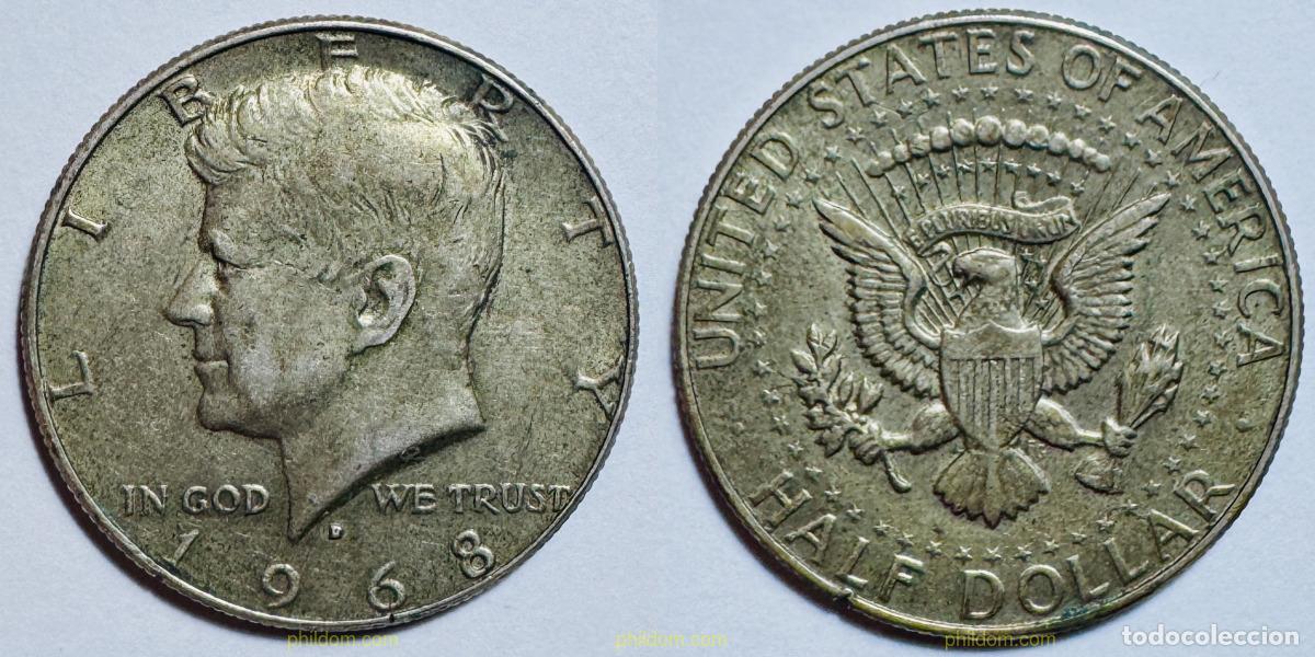 Monedas antiguas de Am&eacute;rica: 5413 ESTADOS UNIDOS 1968 ESTADOS UNIDOS KENNEDY HALF DOLLAR 1968 1/2 DOLAR MEDIO DOLAR