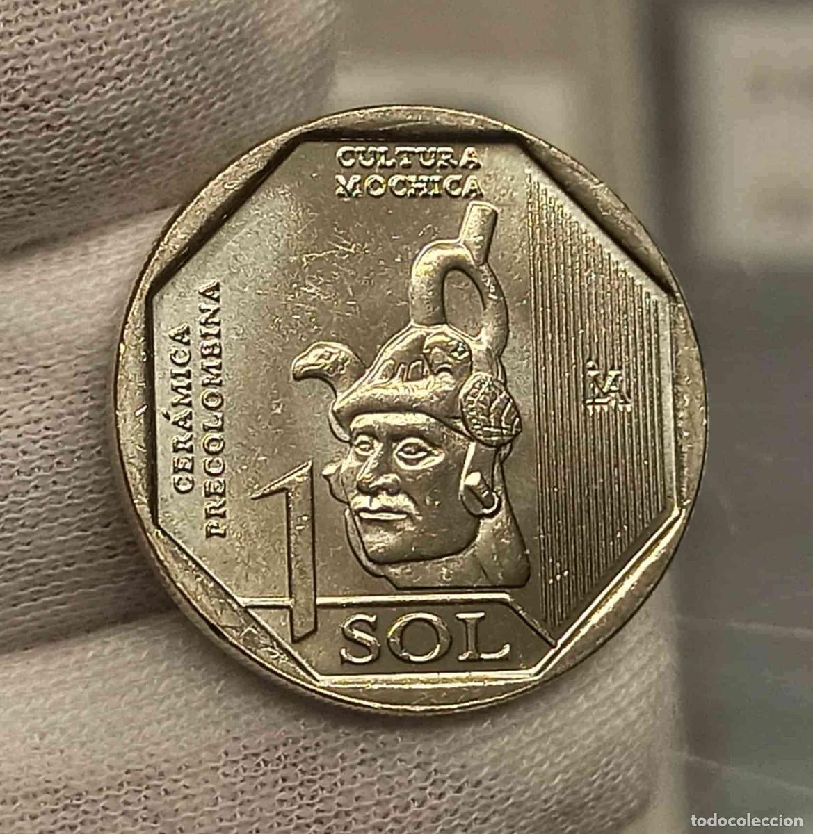 Monedas antiguas de Am&eacute;rica: Per&uacute; 1 Sol Conmemorativa Cultura Mochica 2024 Km 449 Sc Unc
