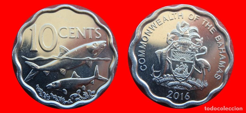 Monedas antiguas de Am&eacute;rica: 10 CENTAVOS CENTS CENTIMOS 2016 BAHAMAS-150410