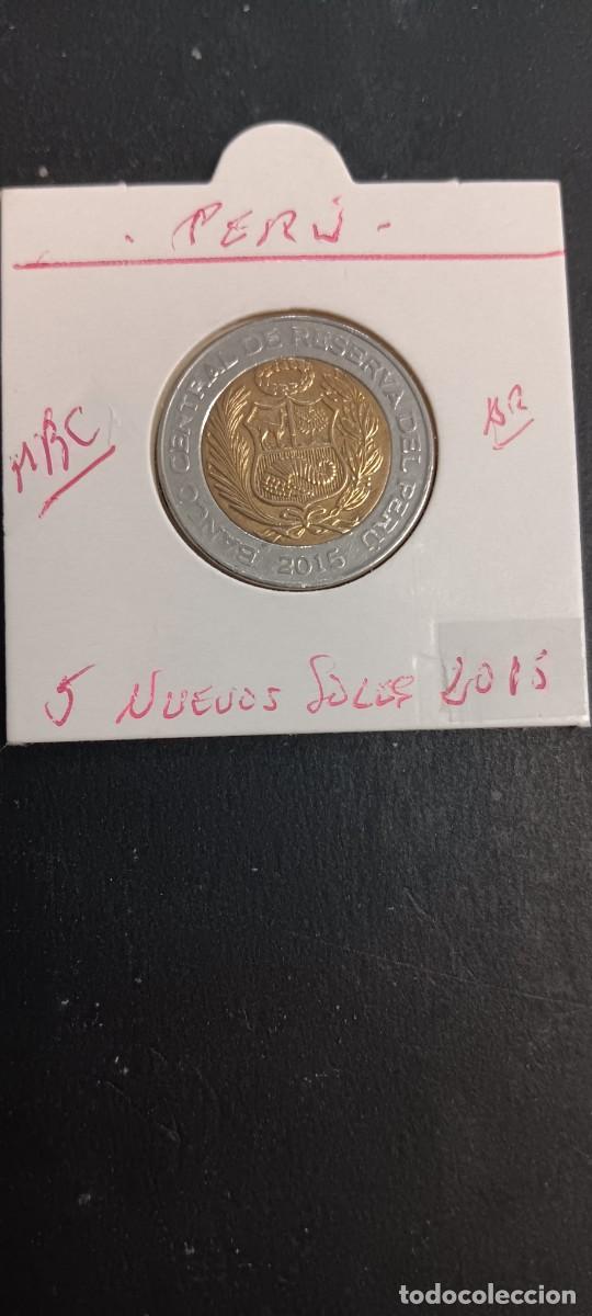 Old Coins of America: PER&Uacute; 5 NUEVOS SOLES 2015 MBC KM=344 (BIMETALICA)