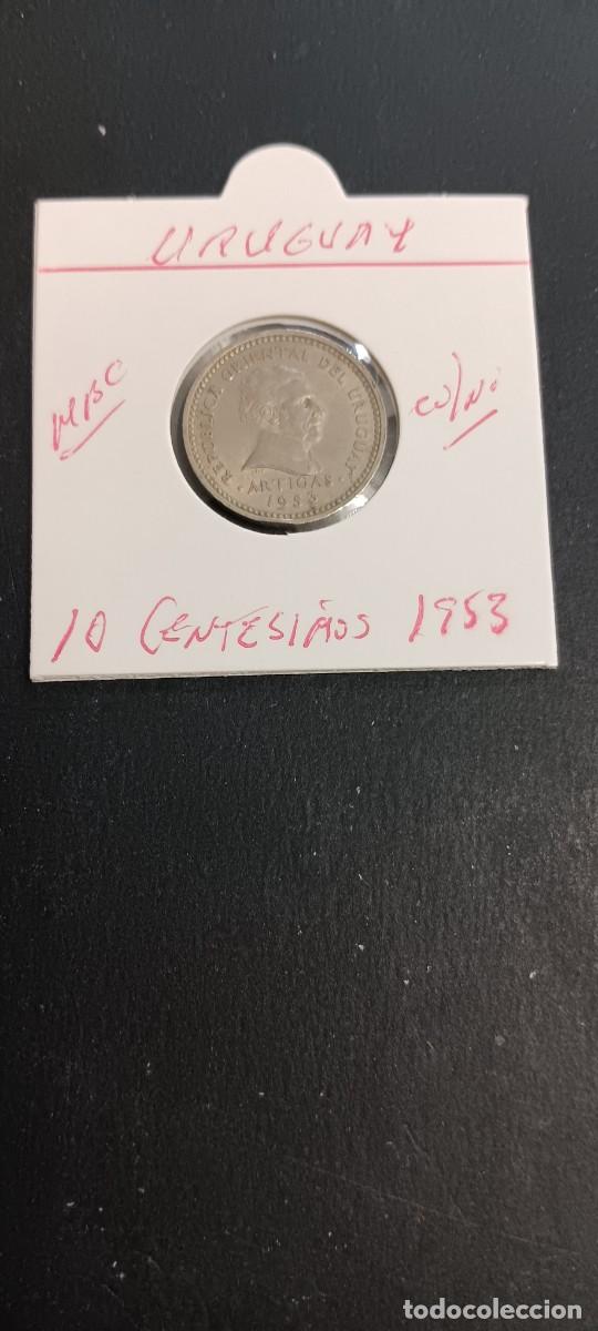 Moedas antigas da Am&eacute;rica: URUGUAY 10 CENTIMOS 1953 MBC KM=35 (CUPRONIQUEL)