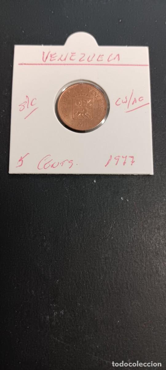 Monedas antiguas de Am&eacute;rica: VENEZUELA 5 CENTIMOS 1977 S/C KM=49 (COBRE-ACERO)