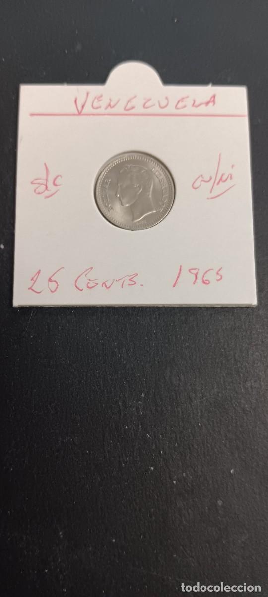 Monedas antiguas de Am&eacute;rica: VENEZUELA 25 CENTIMOS 1963 S/C KM=40 (COBRE-NIQUEL)