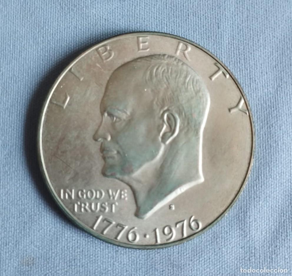 Monedas antiguas de Am&eacute;rica: D&oacute;lar de plata Eisenhower del Bicentenario de los Estados Unidos (1776-1976) S