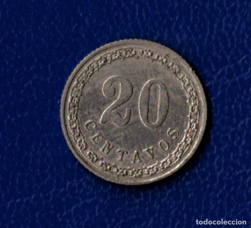 Monedas antiguas de Am&eacute;rica: PARAGUAY A&Ntilde;O 1908 20 CENTAVOS CUPRO - NIQUEL