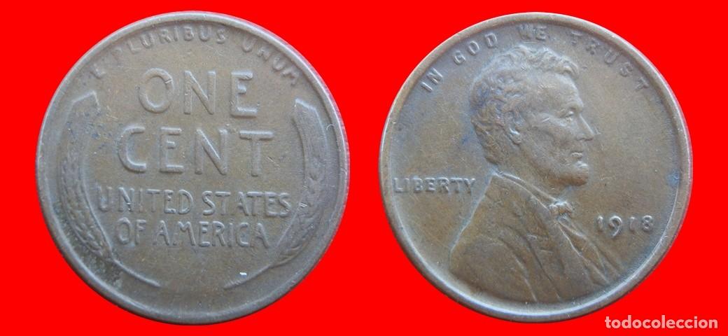 Monedas antiguas de Am&eacute;rica: 1 CENTAVO 1918 USA-150425