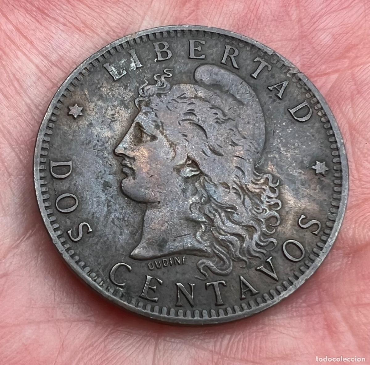 Monedas antiguas de Am&eacute;rica: Moneda Dos (2) Centavos de Argentina 1892