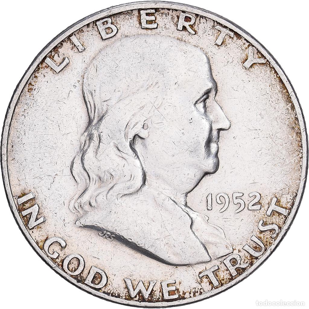 Monedas antiguas de Am&eacute;rica: [#1545036] Estados Unidos, Benjamin Franklin, 1/2 Dollar, 1952, Denver, Plata, MBC, KM:199