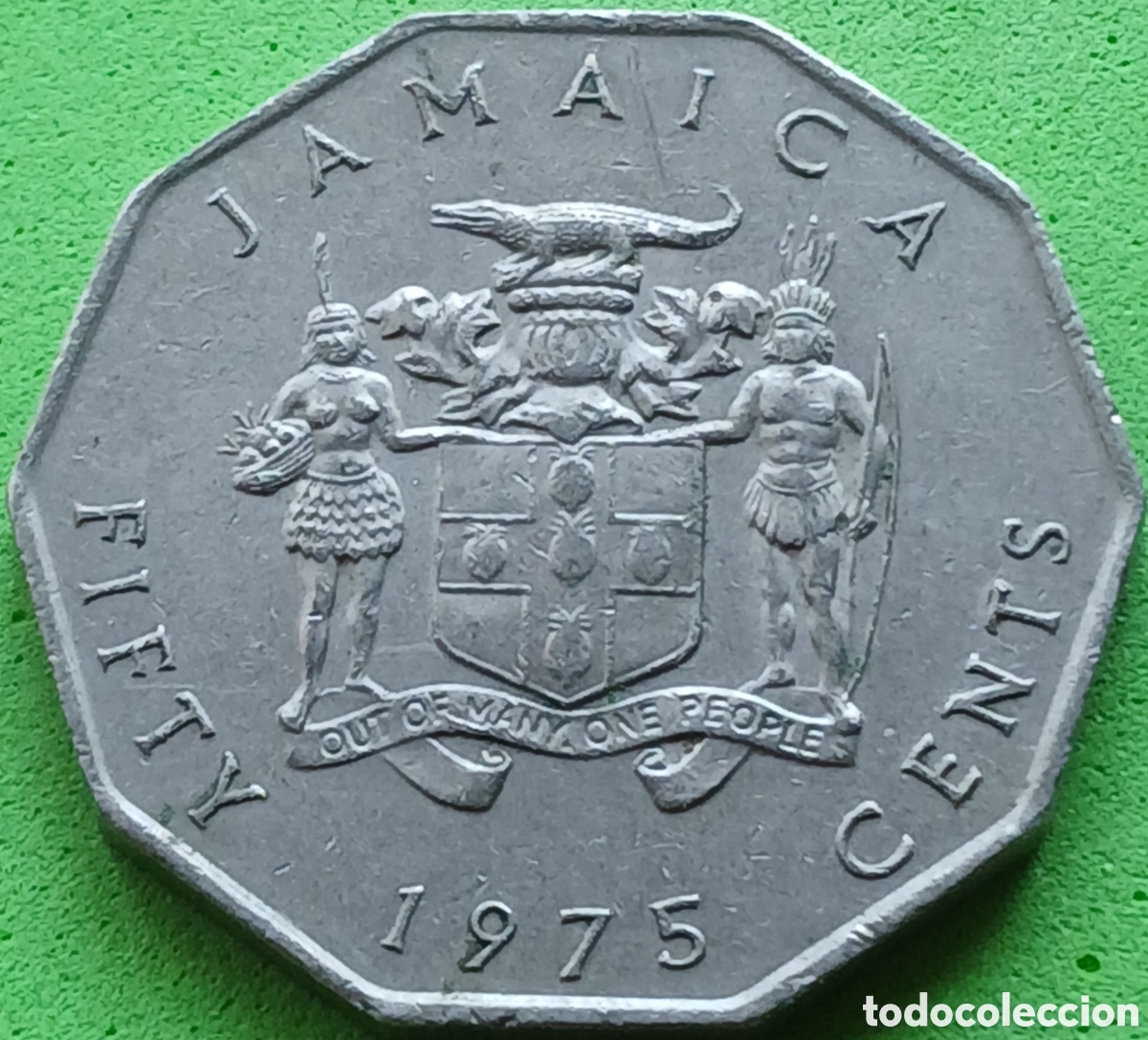 Monedas antiguas de Am&eacute;rica: Jamaica 50 cents 1975 km#65