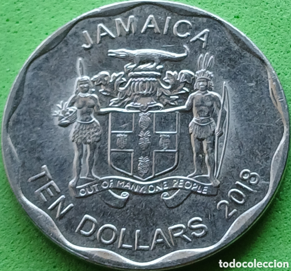 Monedas antiguas de Am&eacute;rica: Jamaica 10 dollars 2018 km#190 poco com&uacute;n