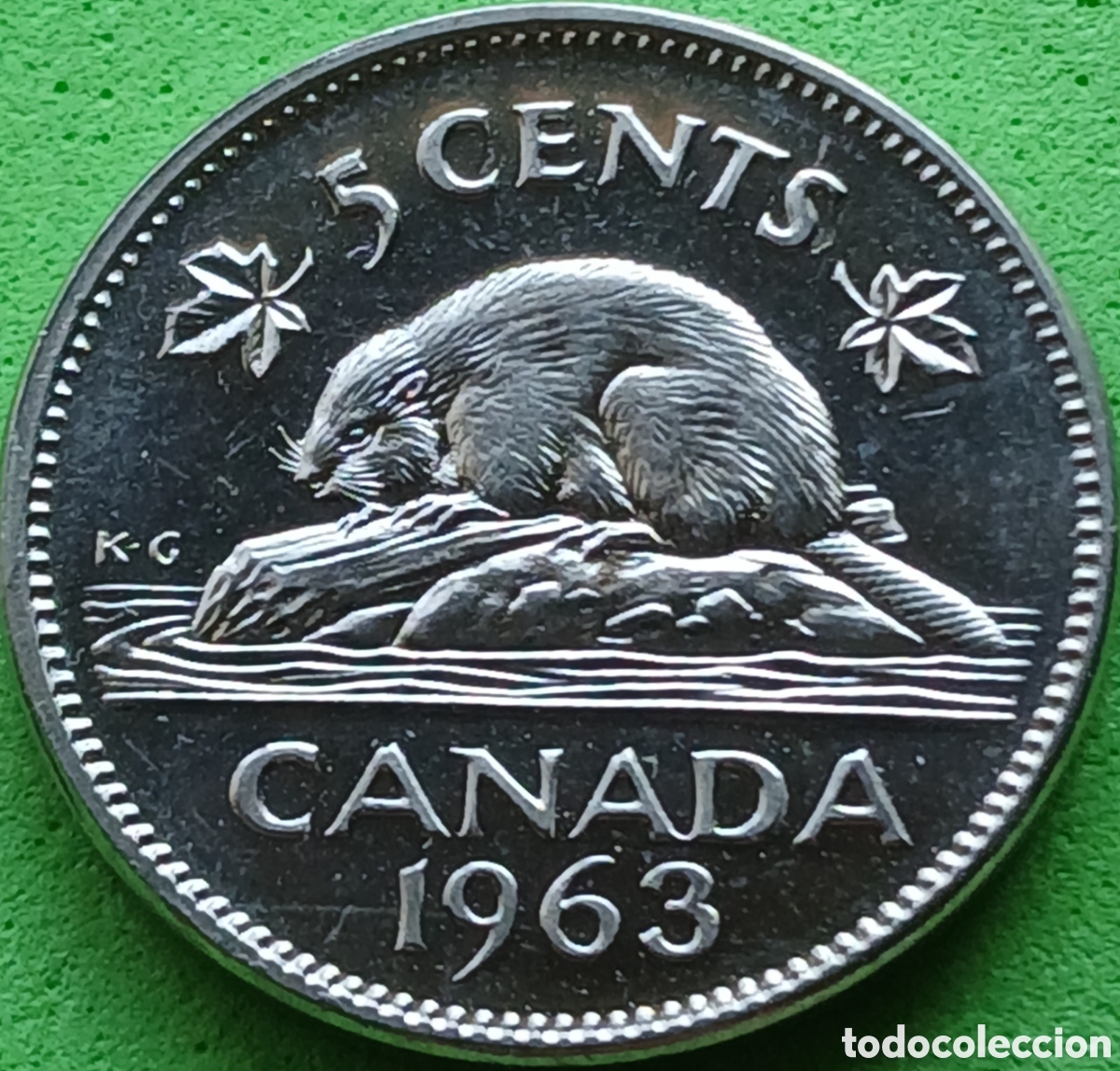 Monedas antiguas de Am&eacute;rica: Canad&aacute; 5 cents 1963 km#57