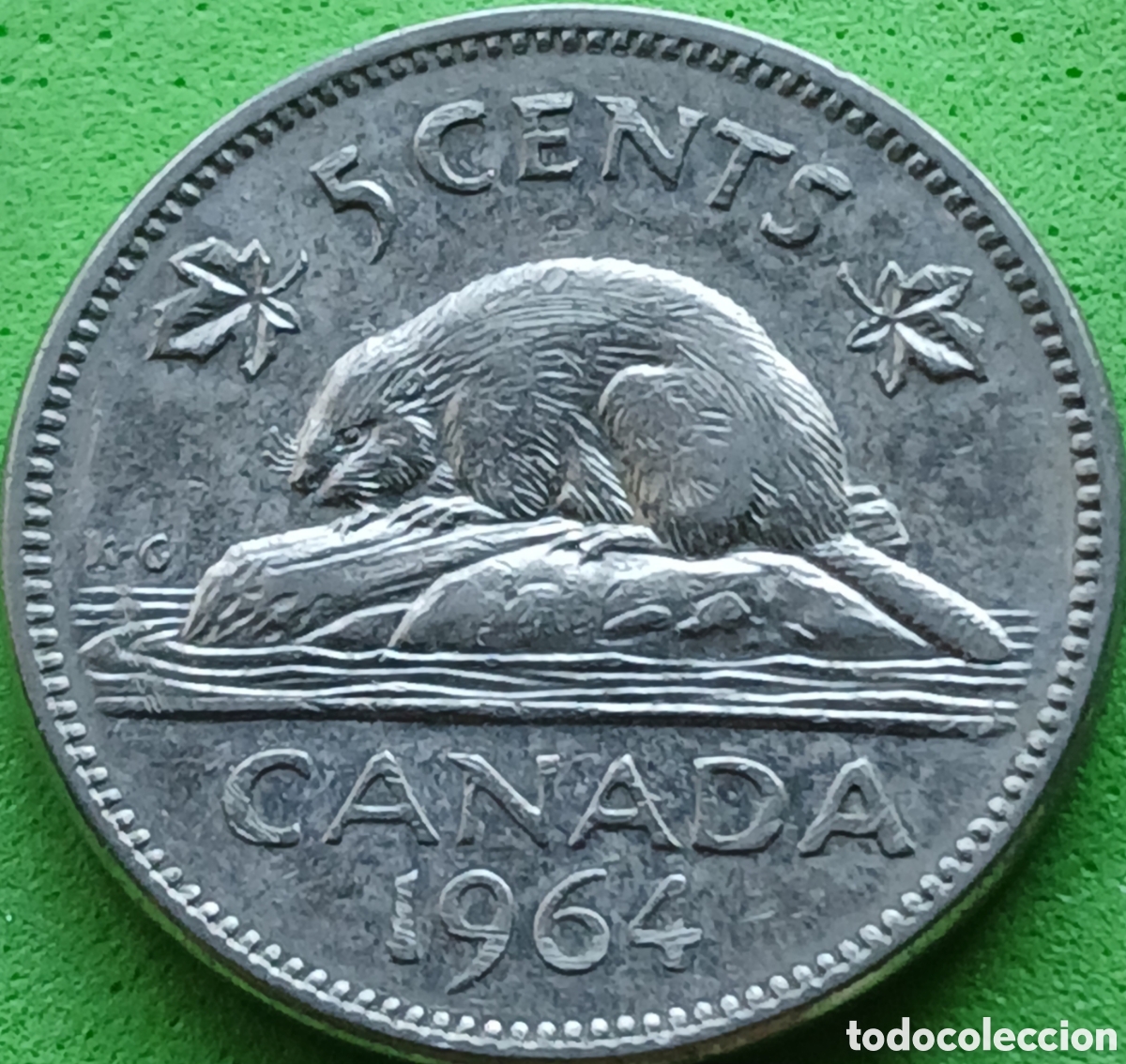 Monedas antiguas de Am&eacute;rica: Canad&aacute; 5 cents 1964 km#57