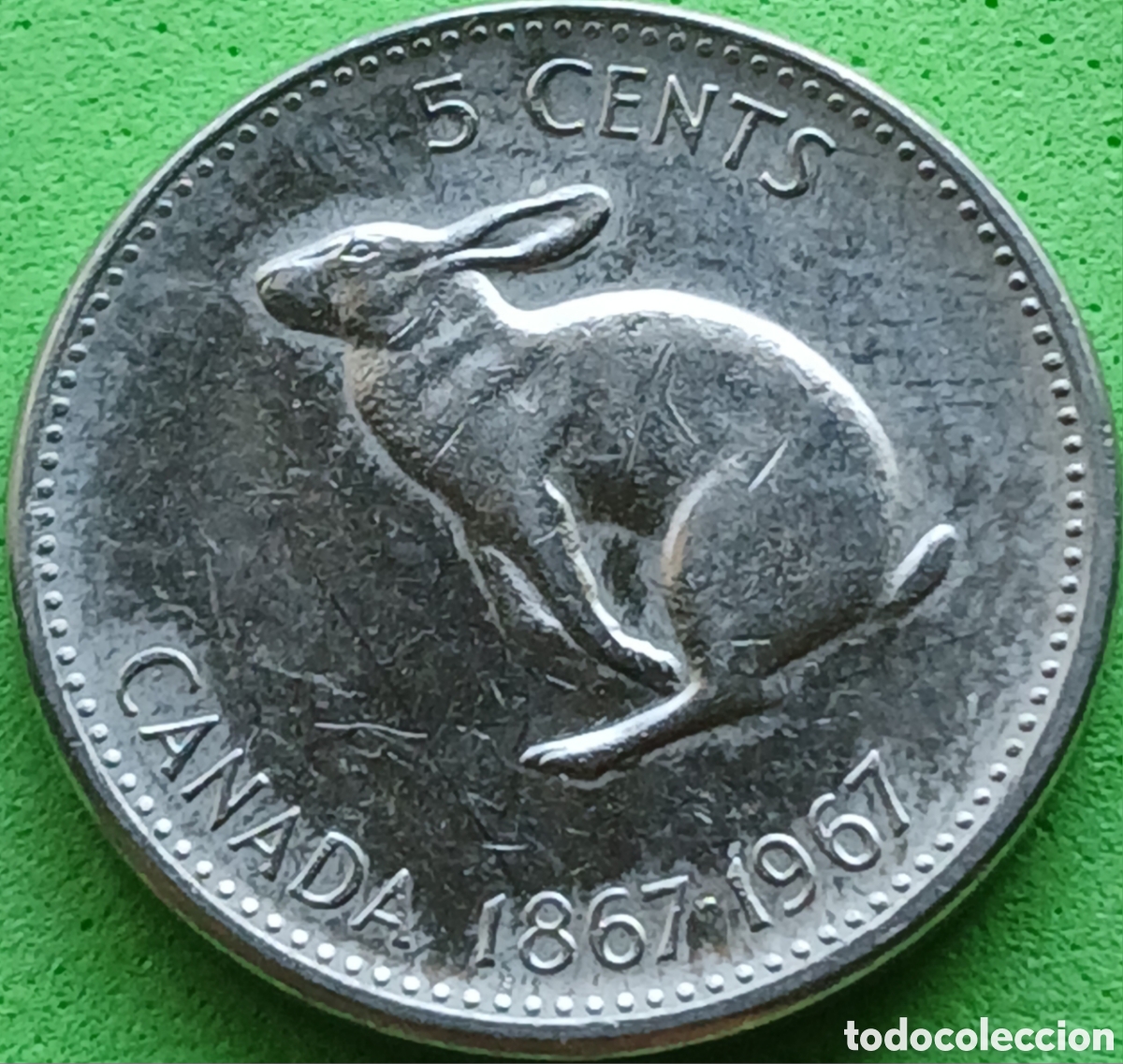 Monedas antiguas de Am&eacute;rica: Canad&aacute; 5 cents 1967 km#66 Confederaci&oacute;n Canadiense