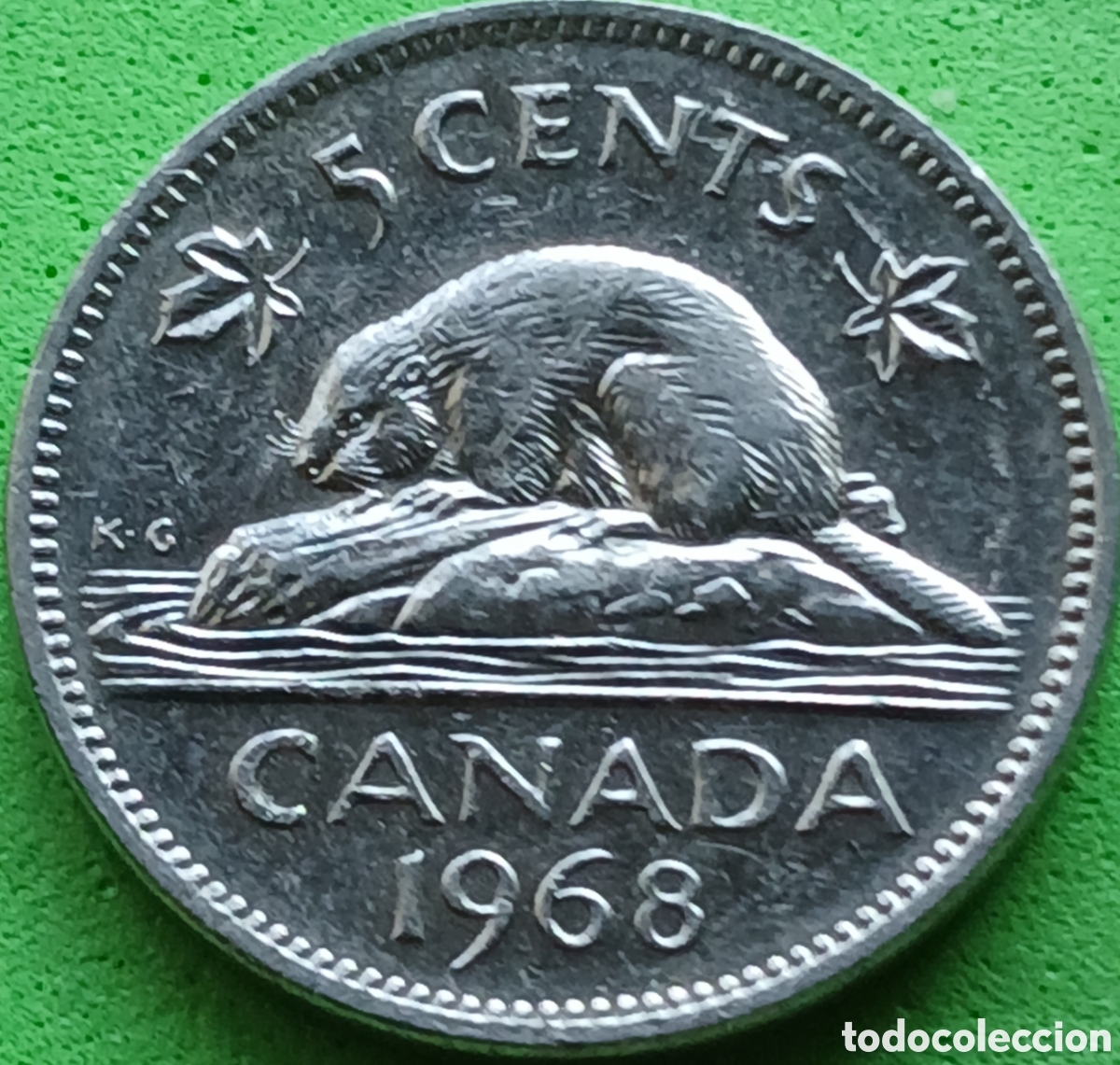 Monedas antiguas de Am&eacute;rica: Canad&aacute; 5 cents 1968 km#60.1