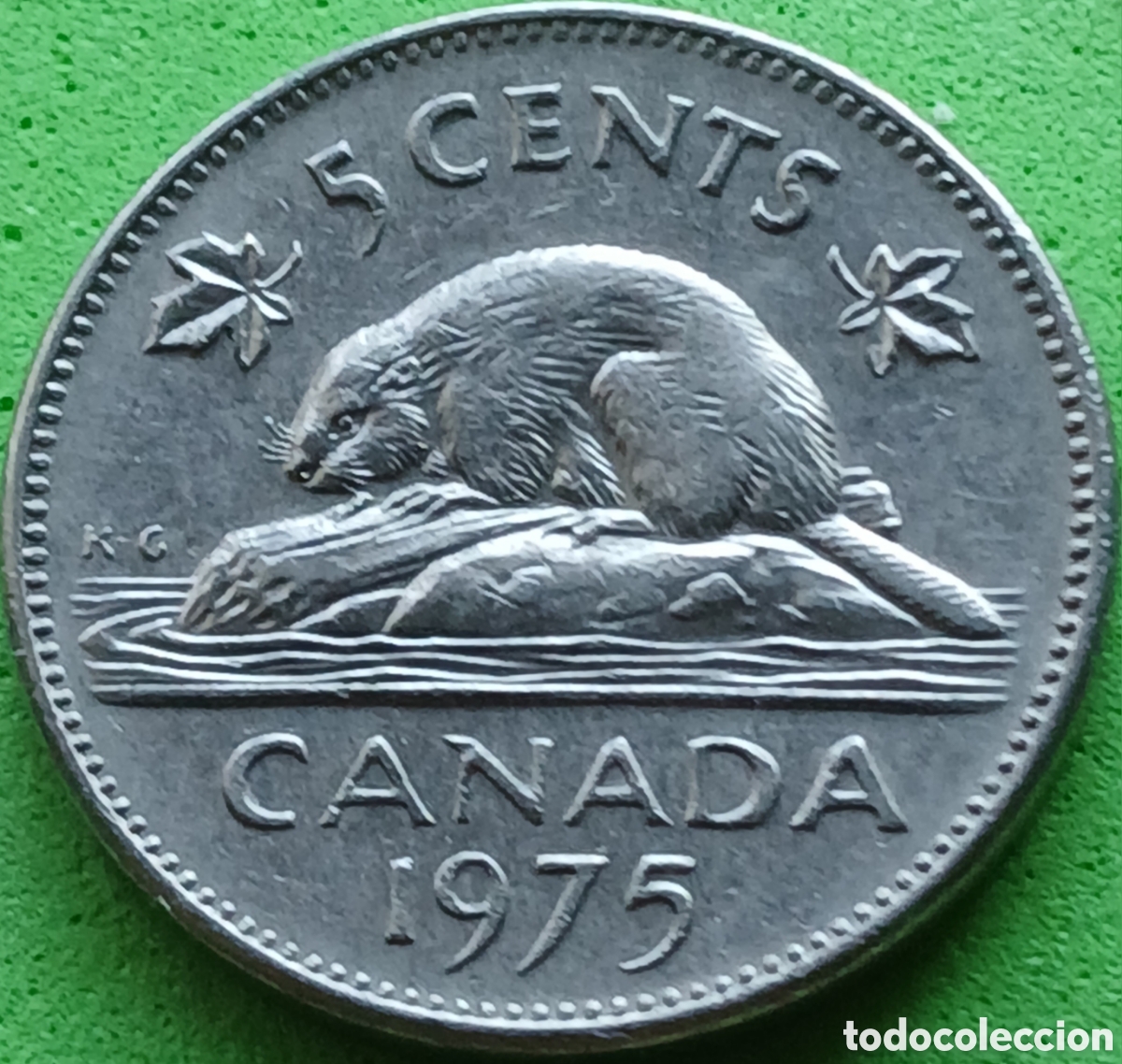 Monedas antiguas de Am&eacute;rica: Canad&aacute; 5 cents 1975 km#60.1