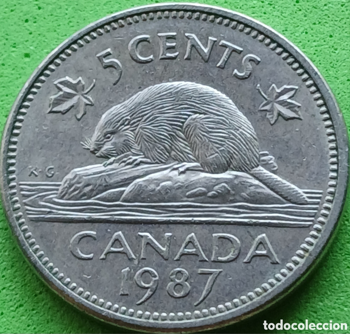 Monedas antiguas de Am&eacute;rica: Canad&aacute; 5 cents 1987 km#60.2a