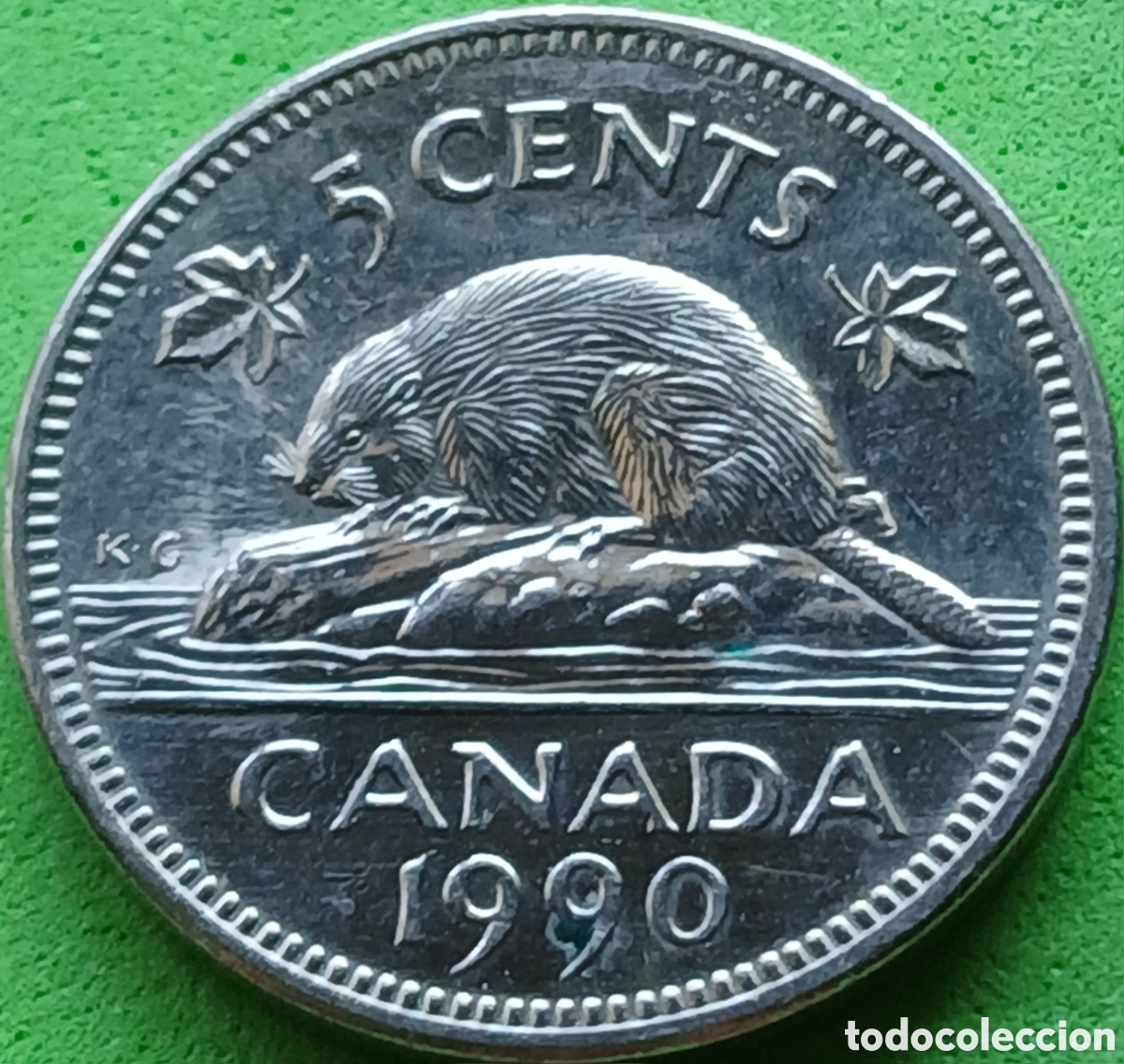 Monedas antiguas de Am&eacute;rica: Canad&aacute; 5 cents 1990 km#182