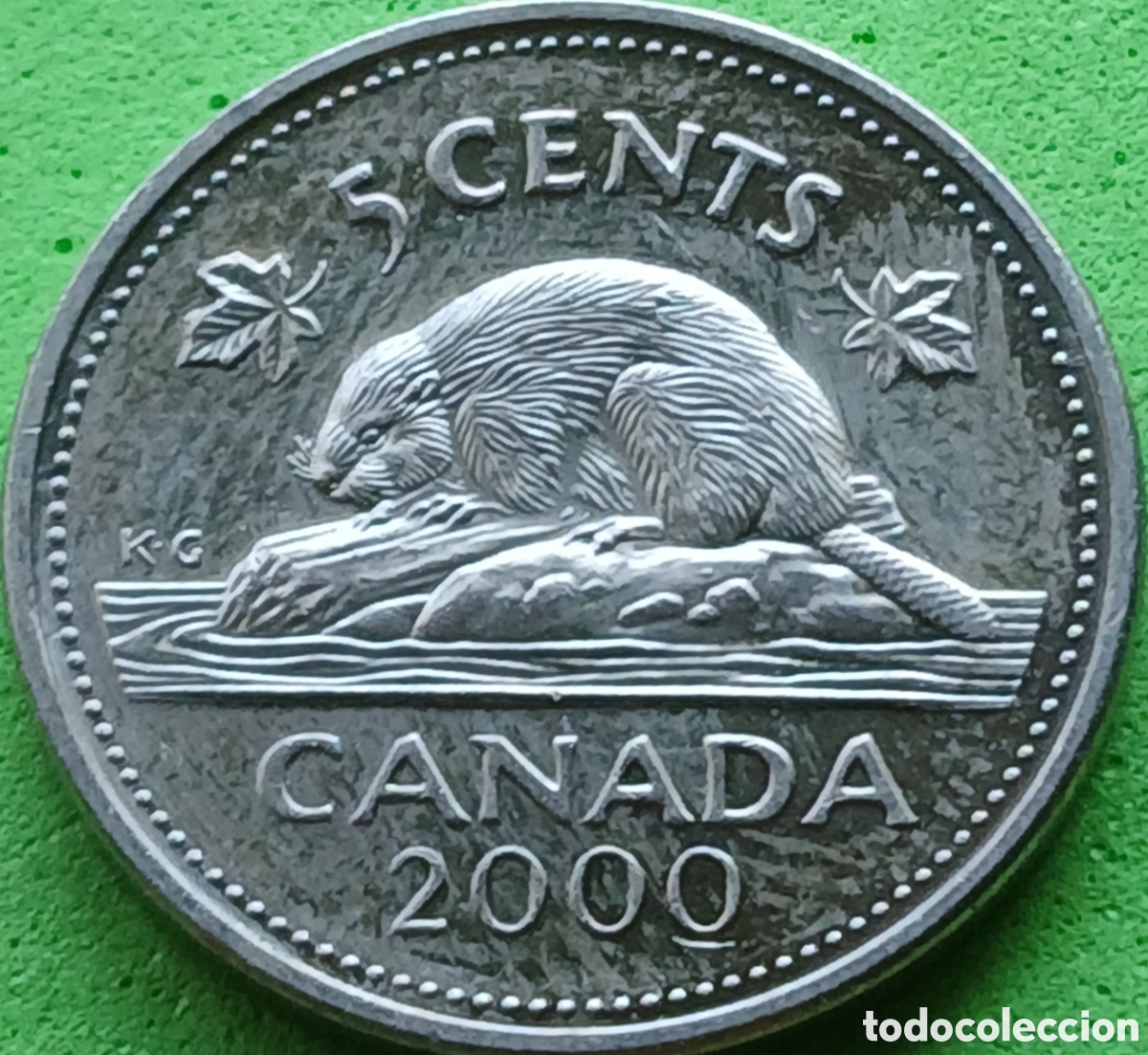Monedas antiguas de Am&eacute;rica: Canad&aacute; 5 cents 2000 km#182 sin marca de ceca