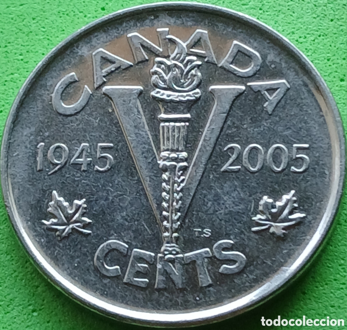 Monedas antiguas de Am&eacute;rica: Canad&aacute; 5 cents 2005 km#627 Segunda Guerra Mundial