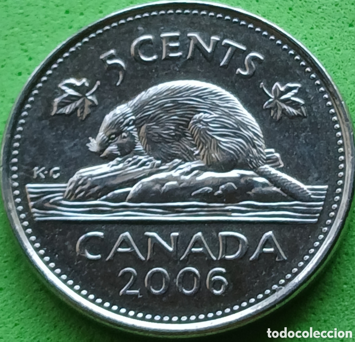 Monedas antiguas de Am&eacute;rica: Canad&aacute; 5 cents 2006 km#491 magn&eacute;tica/ marca de ceca &rdquo;Hoya de Arce &rdquo;