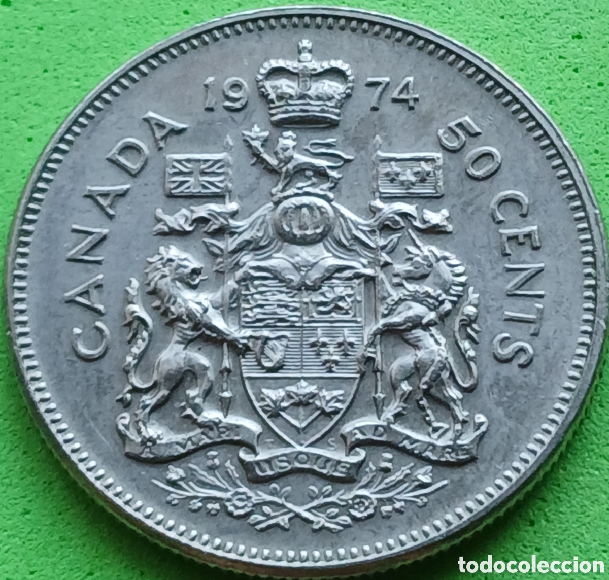 Monedas antiguas de Am&eacute;rica: Canad&aacute; 50 cents 1974 km#75.1