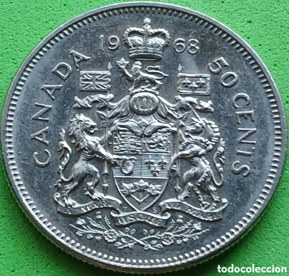 Monedas antiguas de Am&eacute;rica: Canad&aacute; 50 cents 1968 km#75.1