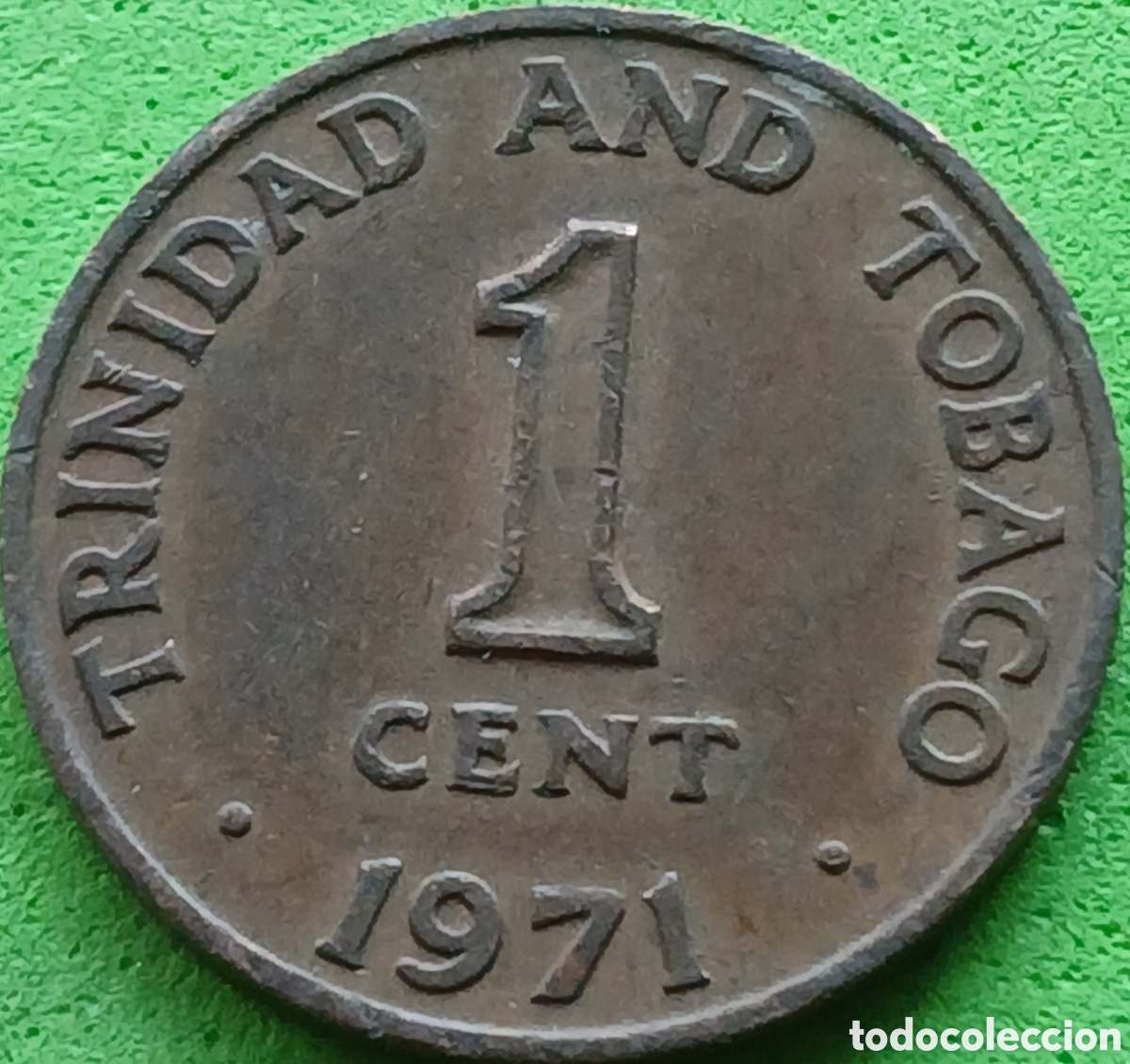 Monedas antiguas de Am&eacute;rica: Trinidad y Tobago 1 cent 1971 km#1 sin marca de ceca