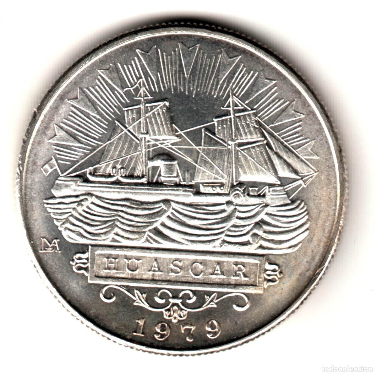Monedas antiguas de Am&eacute;rica: PERU 5000 soles oro 1979 plata HUASCAR - Centenario de la Batalla de Iquique