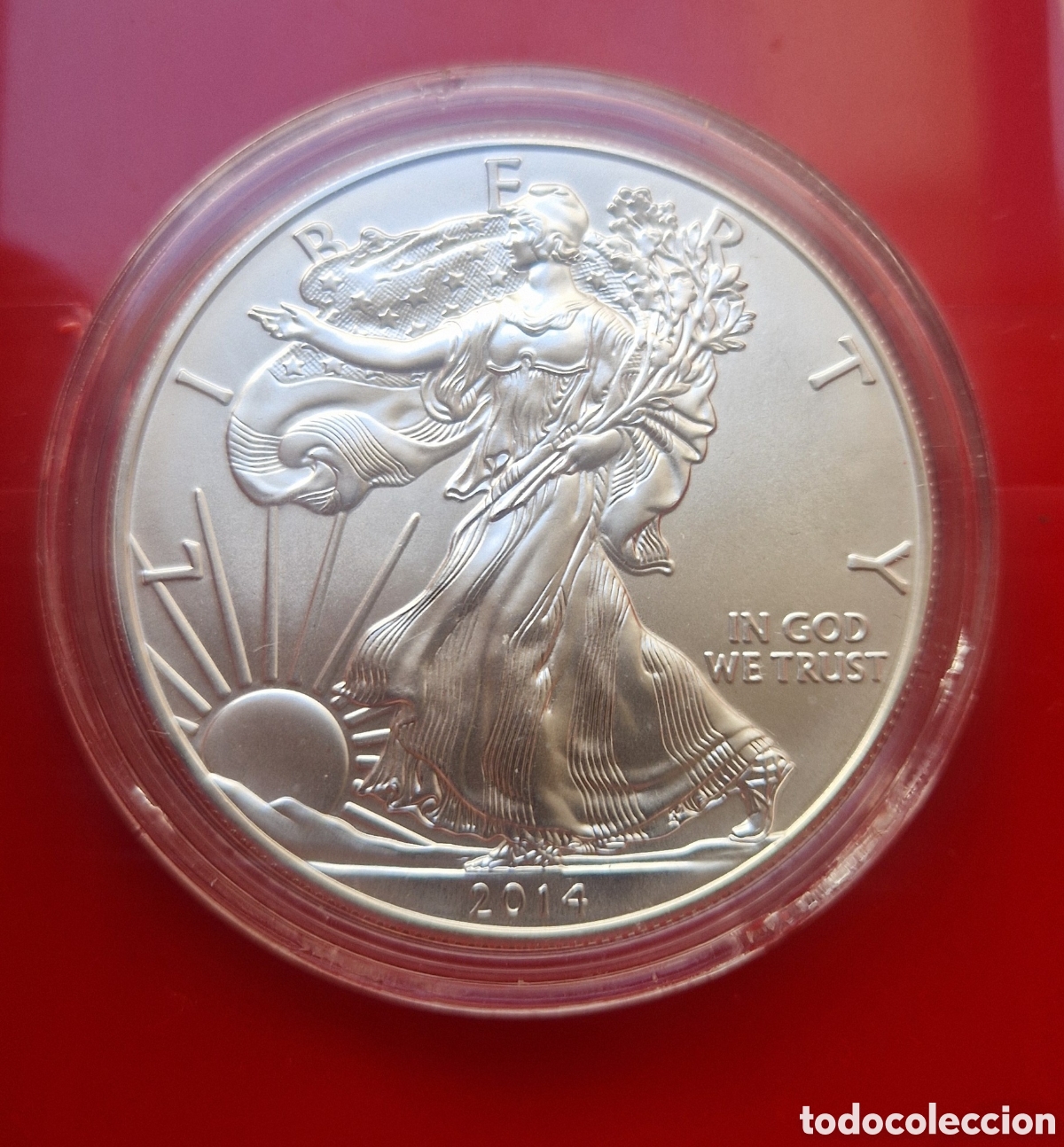 Monedas antiguas de Am&eacute;rica: Onza plata Pura 2014 Usa