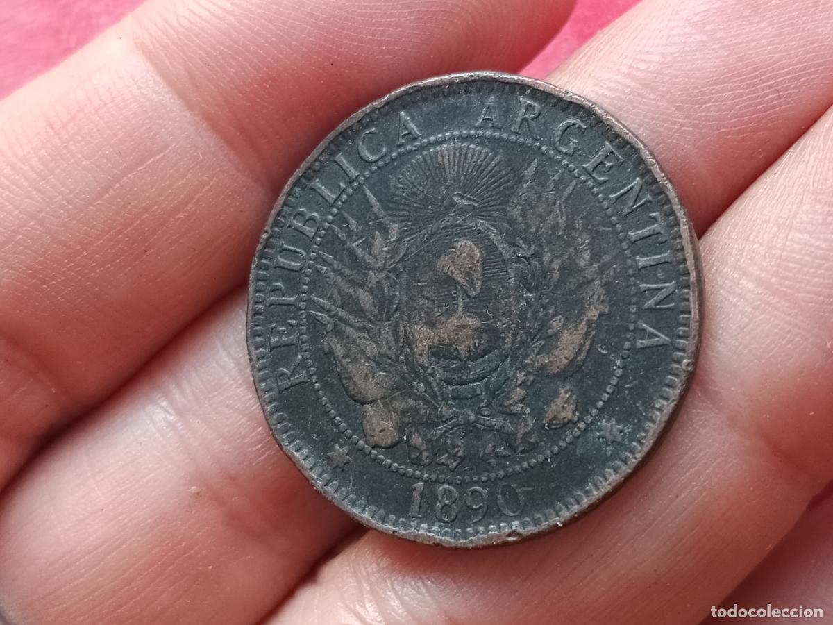 Monedas antiguas de Am&eacute;rica: Argentina, 2 Centavos 1890 - Foto 2