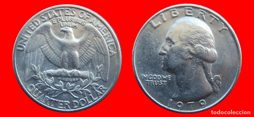 Monedas antiguas de Am&eacute;rica: 25 CENTAVOS QUARTER 1979 USA-150509