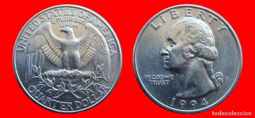 Monedas antiguas de Am&eacute;rica: 25 CENTAVOS QUARTER 1994-D USA-150512