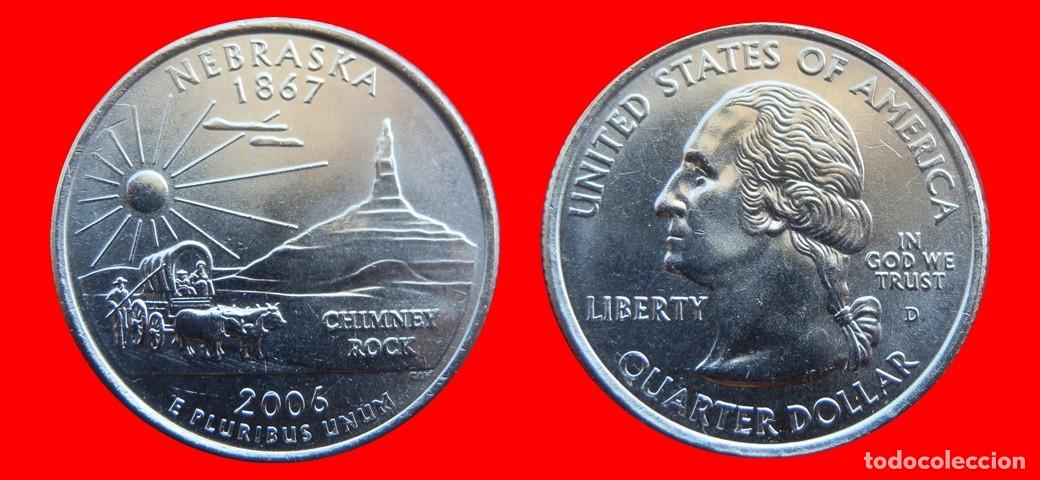 Monedas antiguas de Am&eacute;rica: 25 CENTAVOS QUARTER 2006-D NEBRASKA USA-150520
