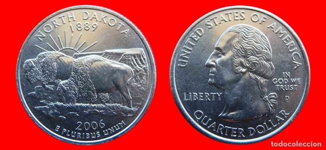 Monedas antiguas de Am&eacute;rica: 25 CENTAVOS QUARTER 2006-D NORTE DAKOTA USA-150521
