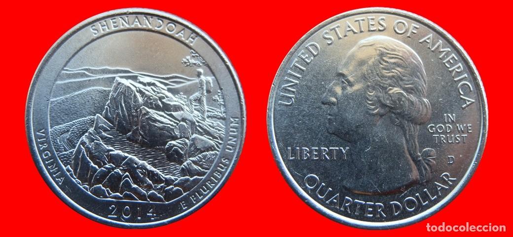 Monedas antiguas de Am&eacute;rica: 25 CENTAVOS QUARTER 2014-D SHENANDOAH USA-150522
